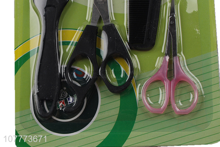 Hot selling 5 pieces hair cutting manicure set hair scissors nail clipper set