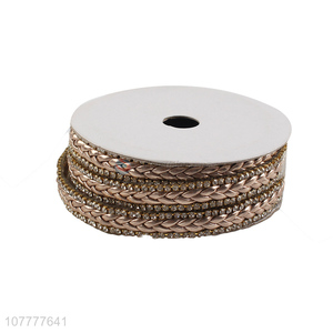 New arrival 10mm rhinestone trim ribbon with chain party ribbons