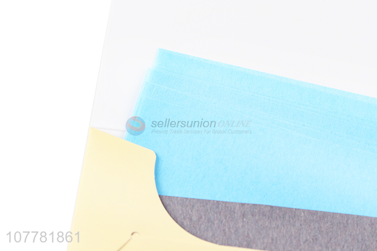 Portable oil blotting paper for face cleaning 