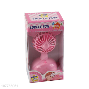 New product kids pretend play toy lovely handheld usb fan toy