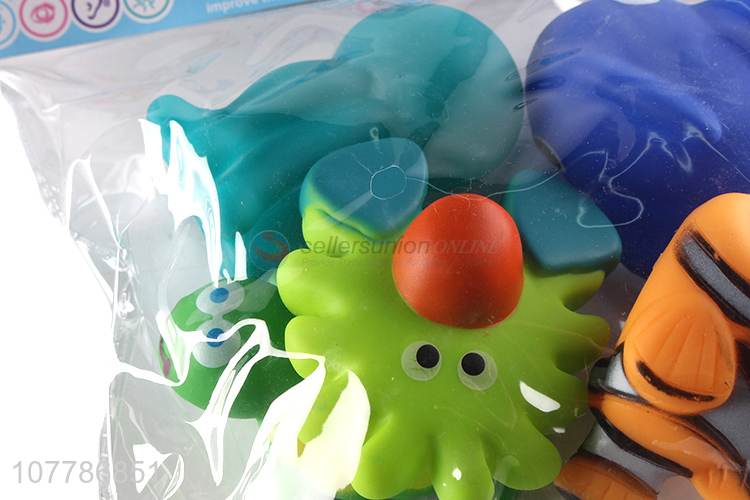 Wholesale plastic animal shape vinyl baby shower toys