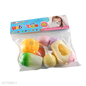 Wholesale plastic fruit model baby bath toy with BB sound