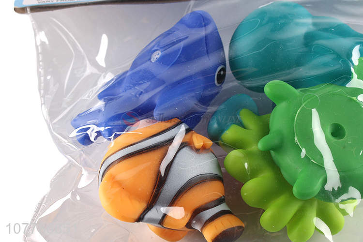 Wholesale plastic animal shape vinyl baby shower toys
