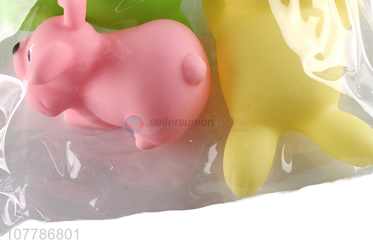 Wholesale soft plastic animal toy baby shower toys
