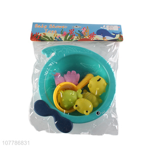 Wholesale vinyl baby swimming toys with plastic bathtub