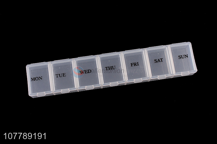 Wholesale clear 7 day plastic pill box weekly pill box pill dispenser