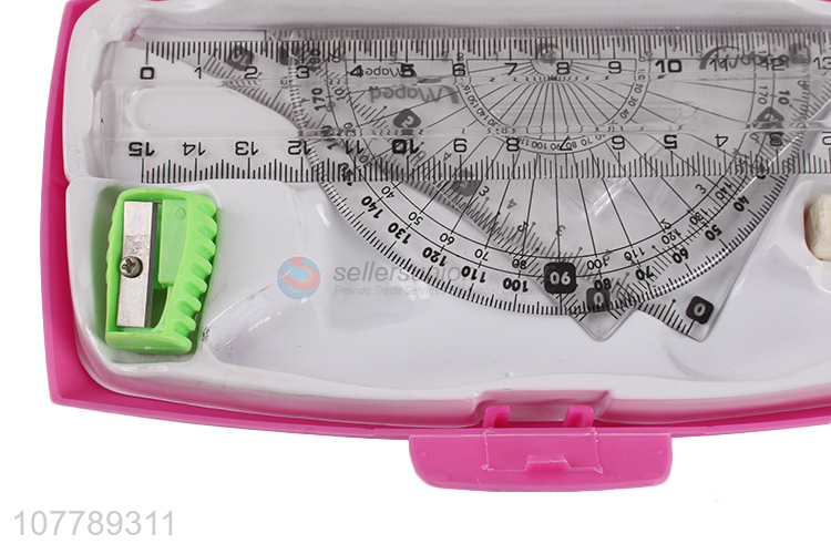 New design math drawing tool compass ruler set for student