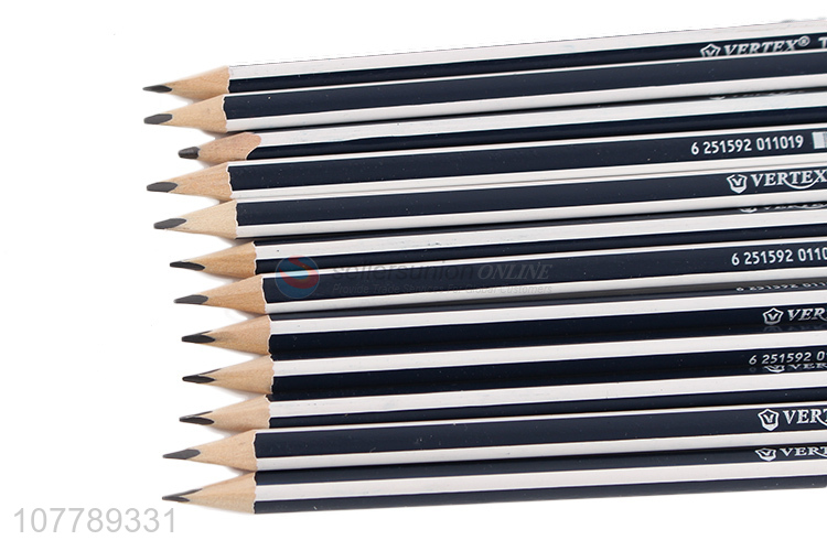 Hot selling drawing pencil with eraser wooden pencil