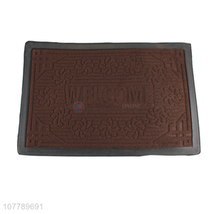 Wholesale durable anti-slip brushed floor mat welcome door mat