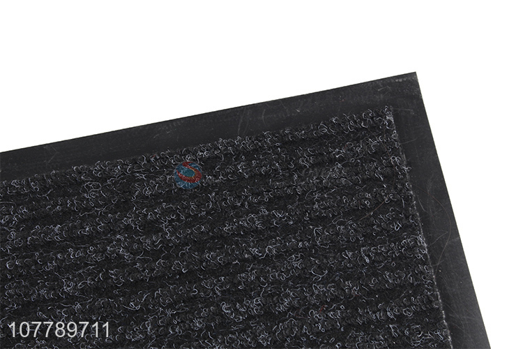 Factory direct sale solid color anti-skid rubber polyester door mat