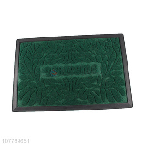 Wholesale heavy duty brushed rubber floor mat door mat for home