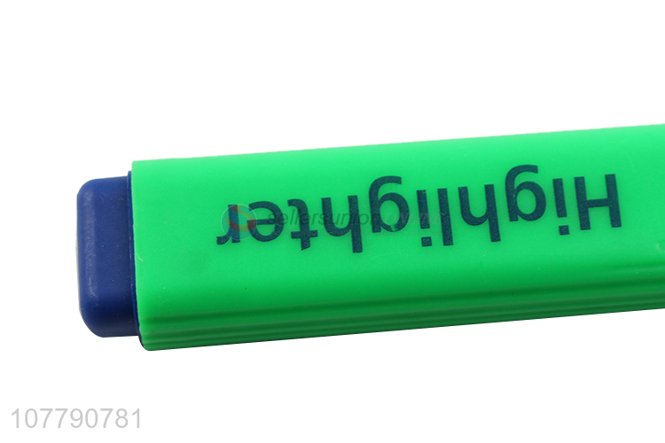 China manufacturer fluorescent color highlighter pen popular stationery