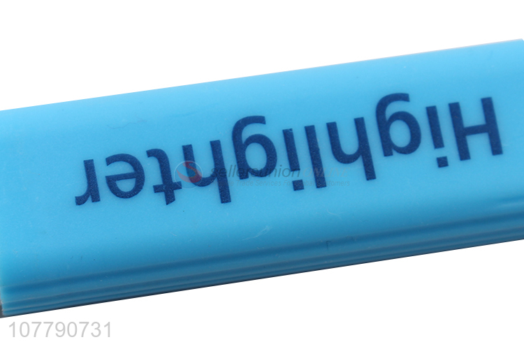 New product plastic highlighter pen cheap student stationery