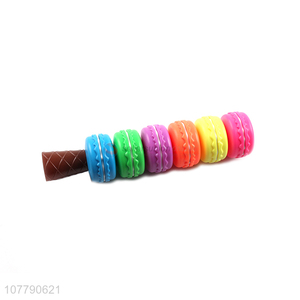 Hot product 6 colors macaron shape highlighter pen kids school stationery
