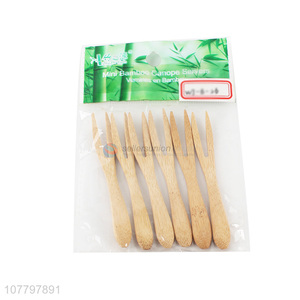 Creative style eco-friend bamboo fork fruit fork