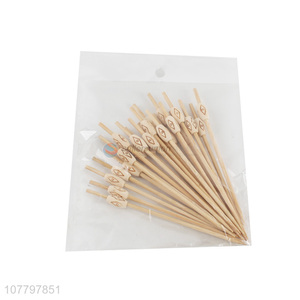 Factory wholesale fruit tray bagged disposable bamboo sticks