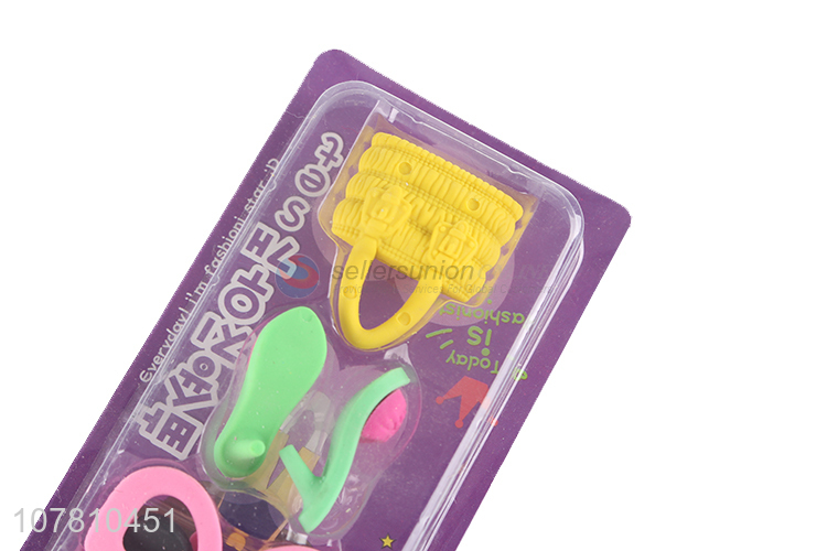 Hot products fashion erasers 3d pencil erasers for girls