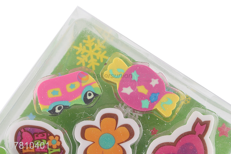 China wholesale  2D flat mini cartoon erasers for kids