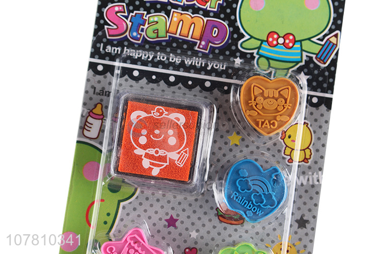 Factory supply preschool kids stamp set self inking toy