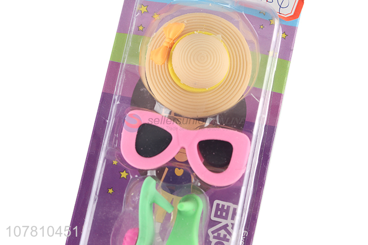 Hot products fashion erasers 3d pencil erasers for girls