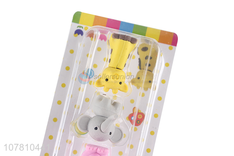 Online wholesale cute animal eraser mini pencil eraser for gigt