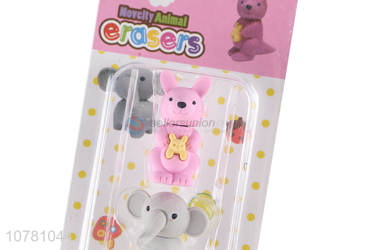 Online wholesale cute animal eraser mini pencil eraser for gigt