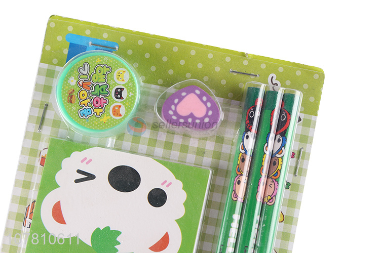 Most popular children stationery set notebook pencils eraser