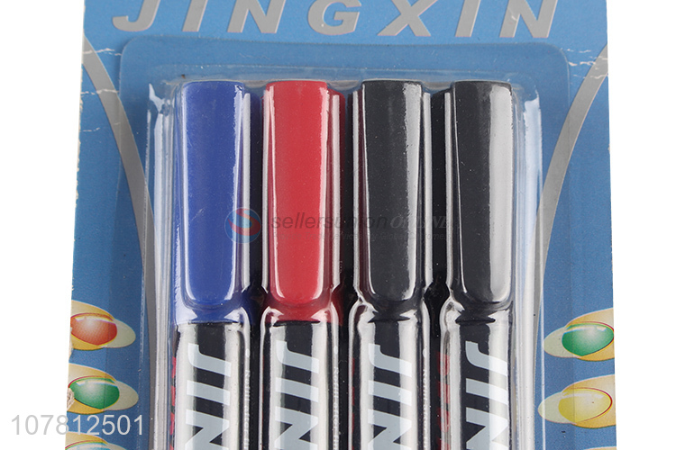 Good Sale 4 Pieces Permanent Marker Plastic Marking Pen Set