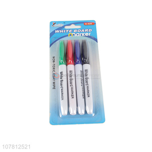 New Design 4 Pieces Easy Wipe White Board Marker Pen Set