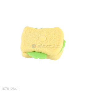 Hot selling sandwich shaped eraser cute cartoon erasers