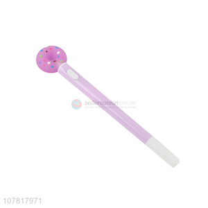 Cute design cartoon donuts gel pen with led light