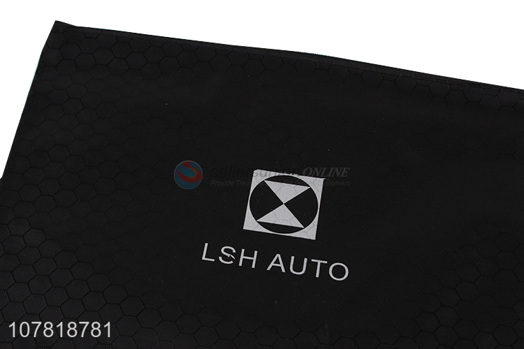 High quality black polyester portable zipper stationery bag