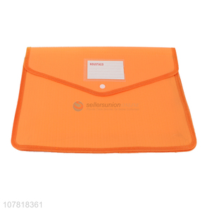 New arrival orange horizontal snap button office document bag