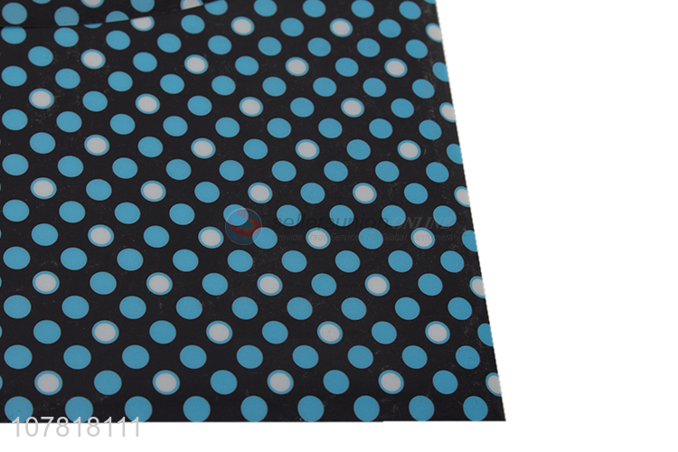 High quality blue dot printing plastic office file bag
