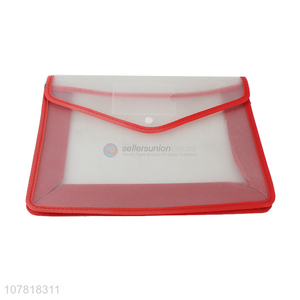Simple design translucent snap plastic office document case
