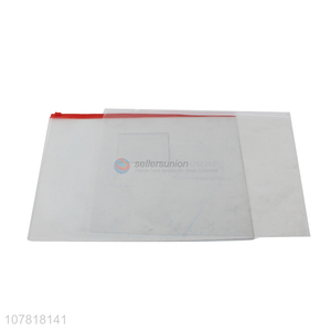 Good price white plastic folder student stationery storage bag
