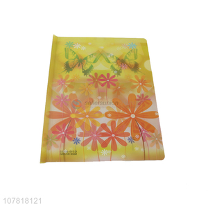 Creative design yellow printing plastic office file bag