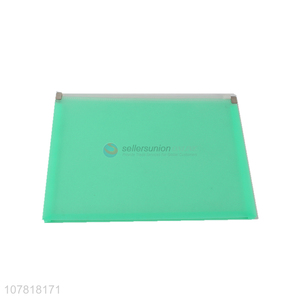 High quality green office folder with plastic zipper