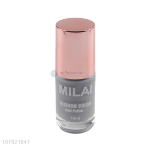 New arrival grey color 16ml long lasting nail polish
