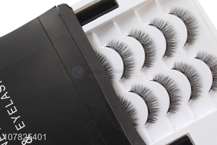 Good quality 3D magnetic false eyelashes with tweezers for ladies