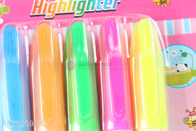 Factory direct sale 5 color graffiti brush highlighter pen set