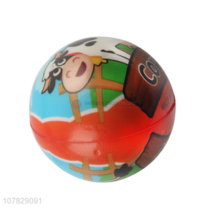 China Manufacture Pu Ball Cartoon Cow Pattern Toy Ball