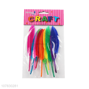 Hot Sale Colorful Feather For Kids DIY Craft