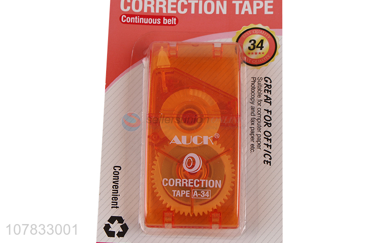 Factory direct sale orange plastic student correction tape