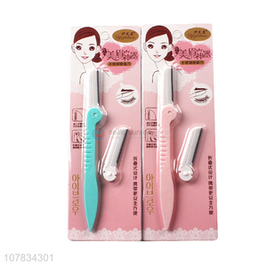 Wholesale Portable Foldable Eyebrow Razor With Replacement Head