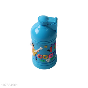 Plastic Water Bottle With Non-Slip Soft Rubber Sleeve