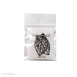 High quality leaves shape stainless steel earrings