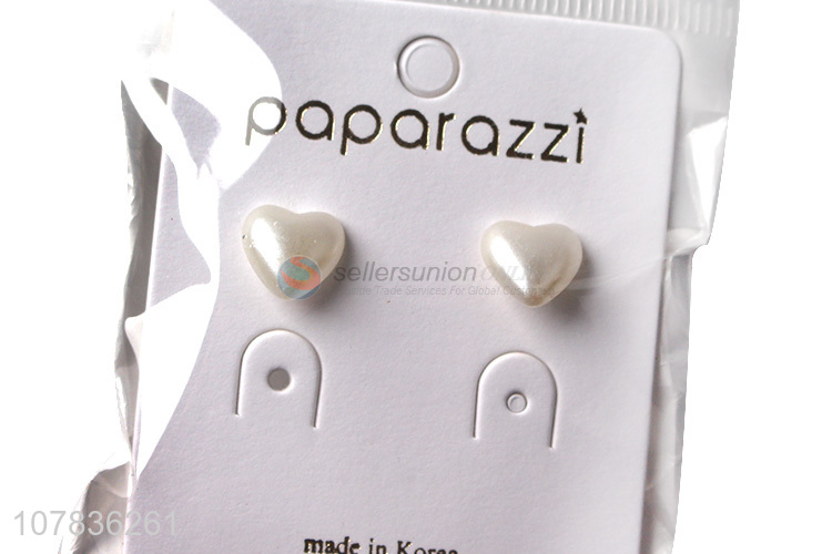 Hot sale heart shape ear studs for women jewelry