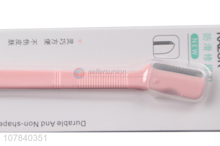 High quality pink metal eyebrow cutter beauty tool for women