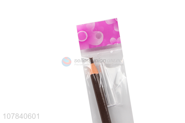 High quality brown wooden eyebrow pencil makeup tools